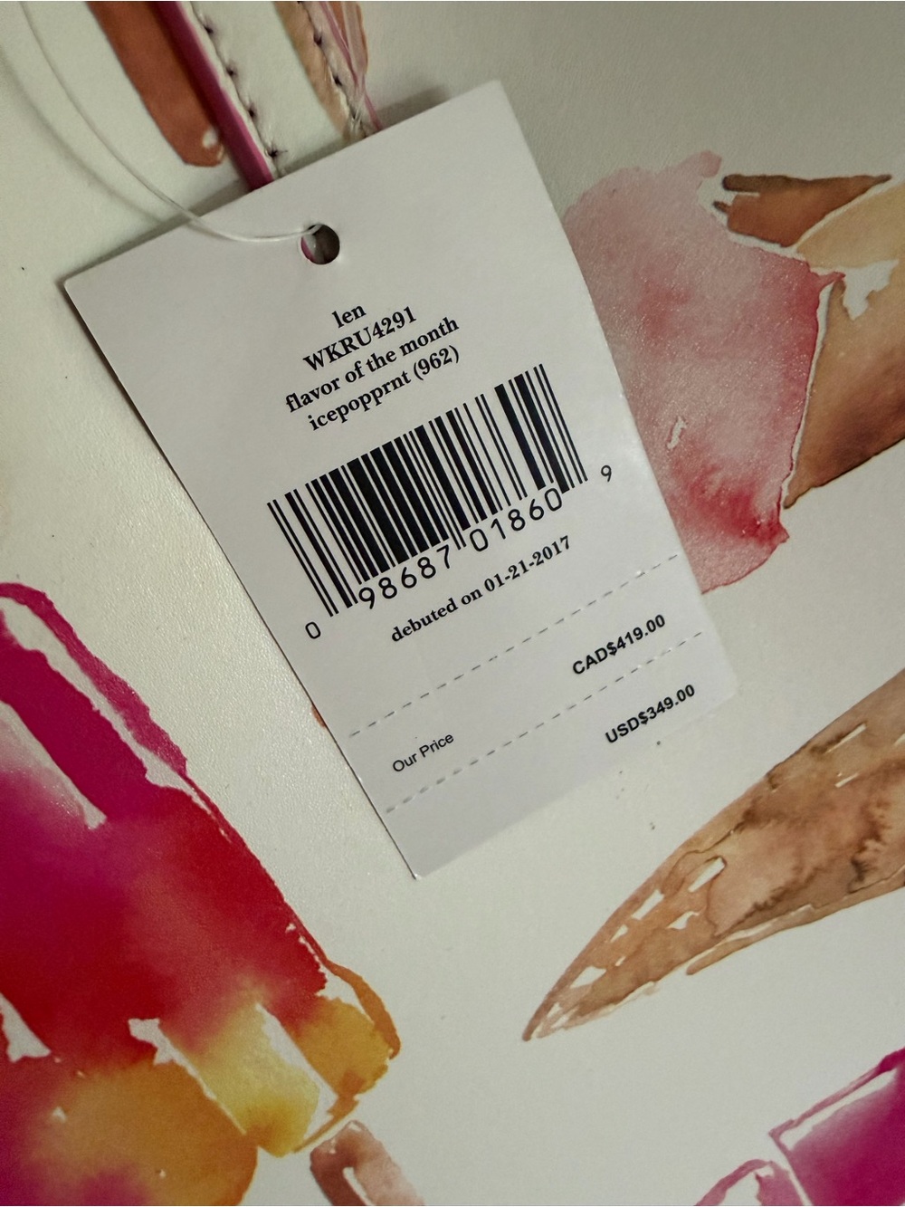 kate spade White Tote with Colorful Popsicle & Ice Cream Print - Picture 8 of 13